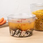 Contenedor almacenamiento alimentos Restaurantware Met Lux RWT0850 redondo 12 cuartos de galon uso comercial
