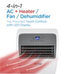 Aire acondicionado portátil con calefacción BLACK+DECKER BPT10HWTB 14000 BTU calefacción 12000 BTU para habitaciones has