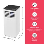 Aire acondicionado portátil Frigidaire FHPC082AC1 8000 BTU ASHRAE 5500 BTU DOE blanco enfría hasta 32 m2 deshumidificado