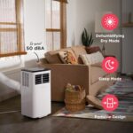 Aire acondicionado portátil Frigidaire FHPC082AC1 8000 BTU ASHRAE 5500 BTU DOE blanco enfría hasta 32 m2 deshumidificado