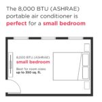 Aire acondicionado portátil Frigidaire FHPC082AC1 8000 BTU ASHRAE 5500 BTU DOE blanco enfría hasta 32 m2 deshumidificado