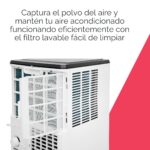 Aire acondicionado portátil Frigidaire FHPC082AC1 8000 BTU ASHRAE 5500 BTU DOE blanco enfría hasta 32 m2 deshumidificado