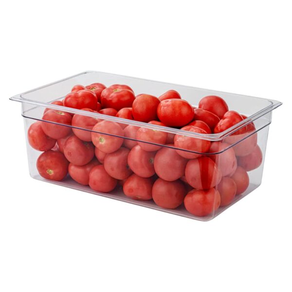 Contenedores de almacenamiento de alimentos tamaño completo Restaurantware RWT0824 plástico transparente 8 pulgadas prof