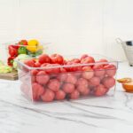 Contenedores de almacenamiento de alimentos tamaño completo Restaurantware RWT0824 plástico transparente 8 pulgadas prof