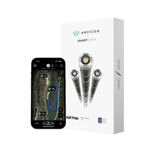 Arccos Golf Pride MCC & Tour Velvet Smart Grips: Caddie alimentado por IA, telémetro GPS A.I. y distancias de club intel