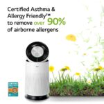 Purificador de Aire LG PuriCare AS330DWR0 360 grados con Clean Booster Wi-Fi ThinQ control de voz 310 pies cuadrados bla