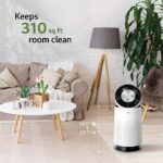 Purificador de Aire LG PuriCare AS330DWR0 360 grados con Clean Booster Wi-Fi ThinQ control de voz 310 pies cuadrados bla