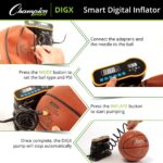 Champion Sports Bomba de aire digital, inflador electrónico para pelotas deportivas, portátil, bomba inteligente para ba