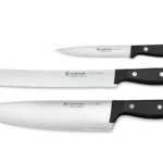 WÜSTHOF Gourmet - Juego de cuchillos de chef de 3 piezas, color negro Wusthof 1125060308