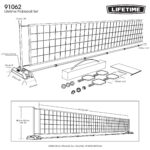 Lifetime Juego de pickleball profesional: incluye red de pickleball, 4 paletas, 3 bolas de pickleball para exteriores, 1