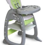 Badger Basket Envee II Silla alta convertible para bebé con asiento de alimentación infantil, asiento elevador y escrito