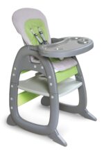 Badger Basket Envee II Silla alta convertible para bebé con asiento de alimentación infantil, asiento elevador y escrito