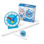 hand2mind - Juego de clase de reloj numérico avanzado para aprender a decir la hora, reloj analógico para el aprendizaje