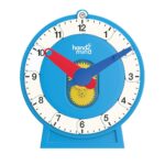 hand2mind - Juego de clase de reloj numérico avanzado para aprender a decir la hora, reloj analógico para el aprendizaje