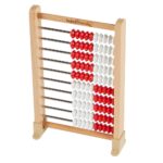 hand2mind Mini Rekenrek de madera de 100 cuentas, ábaco para matemáticas de niños, manipuladores de matemáticas, jardín