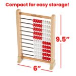 hand2mind Mini Rekenrek de madera de 100 cuentas, ábaco para matemáticas de niños, manipuladores de matemáticas, jardín