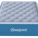 Colchon de aire cama inflable Boyd Sleep BR9717CPE17DB tamano matrimonial terciopelo felpa 17 pulgadas azul bomba intern