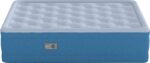 Colchon de aire cama inflable Boyd Sleep BR9717CPE17DB tamano matrimonial terciopelo felpa 17 pulgadas azul bomba intern