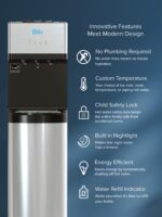 Despachador de agua de carga inferior Brio CLNLPOU520SCF2 con filtro de 2 etapas tres temperaturas caliente fría y tempe