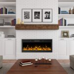 Chimenea Eléctrica Pared/Empotrada Trademark Global 220055OHI 50" Llama LED Tronco