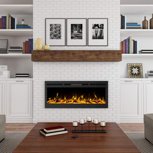 Chimenea Eléctrica Pared/Empotrada Trademark Global 220055OHI 50" Llama LED Tronco