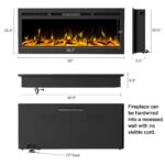 Chimenea Eléctrica Pared/Empotrada Trademark Global 220055OHI 50" Llama LED Tronco