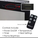 Chimenea Eléctrica Pared/Empotrada Trademark Global 220055OHI 50" Llama LED Tronco