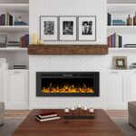Chimenea Eléctrica de Pared 60 Pulgadas Northwest 749233CRB | Calentador con Llamas LED 3 Colores, 10 Opciones de Brasa,