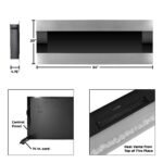 Chimenea Eléctrica de Pared Northwest 108143WKF 54 Pulgadas LED Ajustable 750W/1500W Plateado
