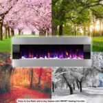 Chimenea Eléctrica de Pared Northwest 108143WKF 54 Pulgadas LED Ajustable 750W/1500W Plateado