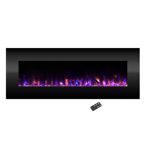 Chimenea Eléctrica Decorativa Pared Trademark Global 755882ARY 54" LED Sin Calor Control Remoto