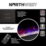 Chimenea Eléctrica Decorativa Pared Trademark Global 755882ARY 54" LED Sin Calor Control Remoto