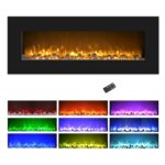 Chimenea Eléctrica Pared Northwest Trademark 157165BZB 50 Pulgadas LED Calor Ajustable Control Remoto