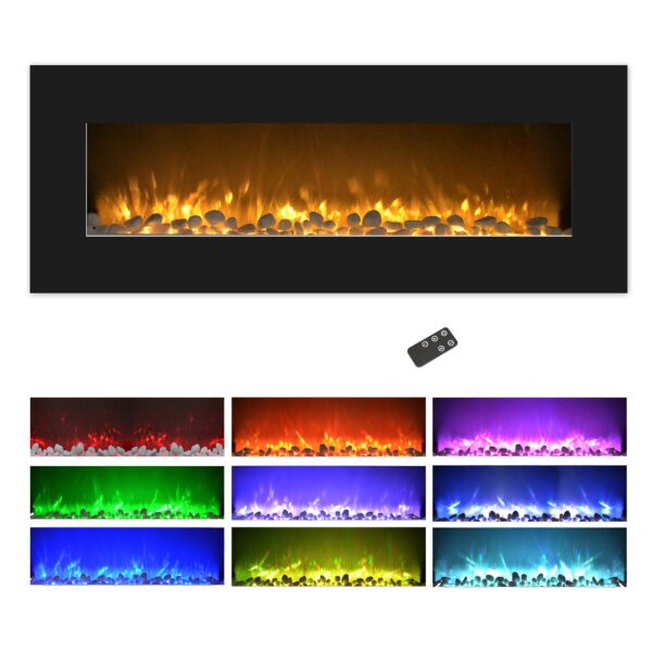 Chimenea Eléctrica Pared Northwest Trademark 157165BZB 50 Pulgadas LED Calor Ajustable Control Remoto