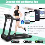 Caminadora Eléctrica Plegable Goplus SP37464 3 HP con Pantalla Táctil HD Control por App Bluetooth y Altavoz Integrado