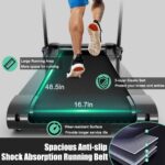 Caminadora Eléctrica Plegable Goplus SP37464 3 HP con Pantalla Táctil HD Control por App Bluetooth y Altavoz Integrado