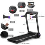 Caminadora Eléctrica Plegable Goplus SP37464 3 HP con Pantalla Táctil HD Control por App Bluetooth y Altavoz Integrado