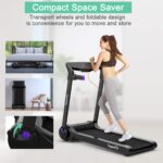 Caminadora Eléctrica Plegable Goplus SP37464 3 HP con Pantalla Táctil HD Control por App Bluetooth y Altavoz Integrado