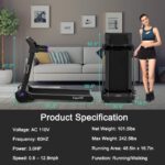 Caminadora Eléctrica Plegable Goplus SP37464 3 HP con Pantalla Táctil HD Control por App Bluetooth y Altavoz Integrado