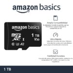 Amazon Basics Tarjeta de memoria microSDXC con adaptador de tamaño completo, A2, U3, velocidad de lectura de hasta 100 M