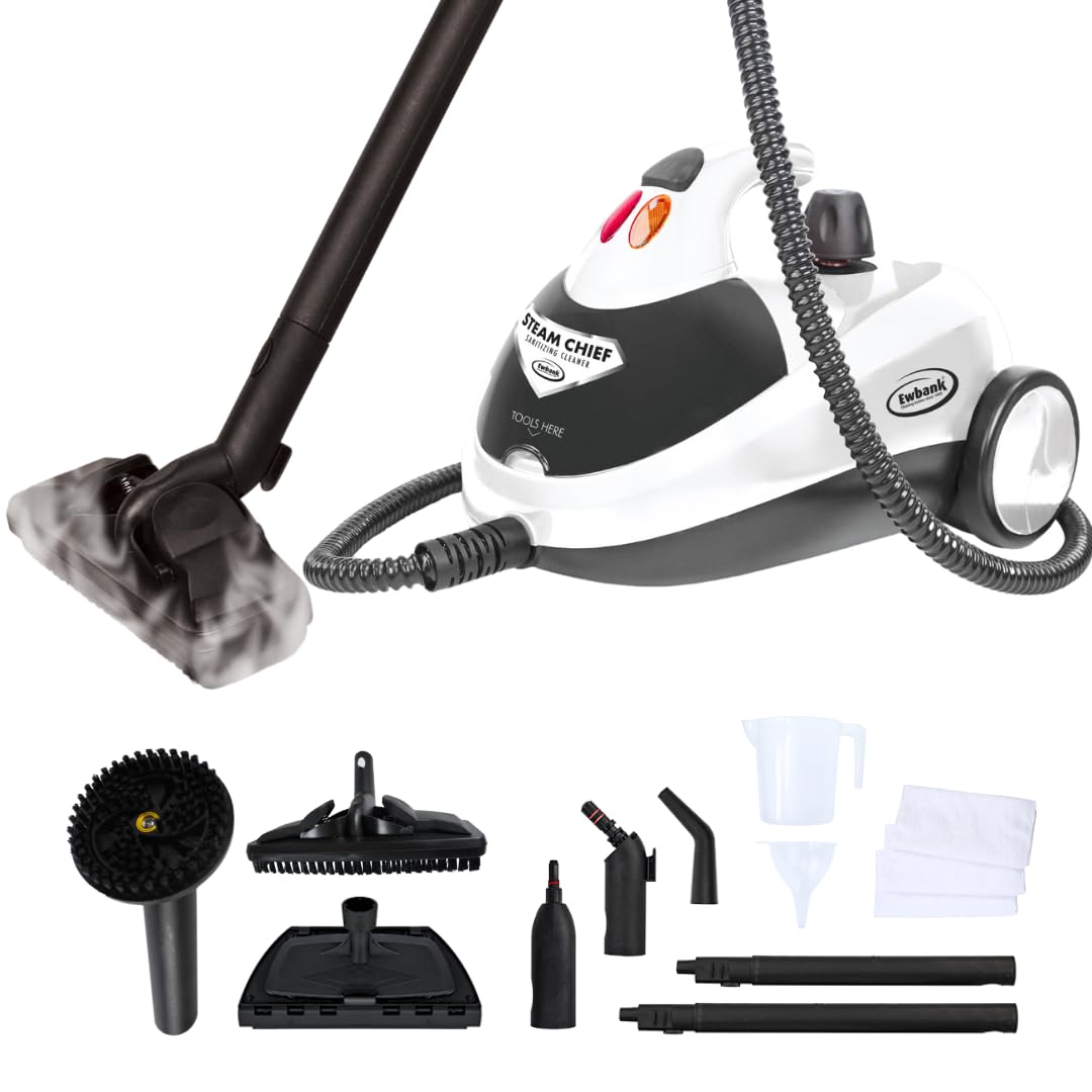 Version 1.0.0 Limpiador de vapor multisuperficie Ewbank SC1800 1800W con accesorios para alfombras azulejos pisos tapicería coche baño