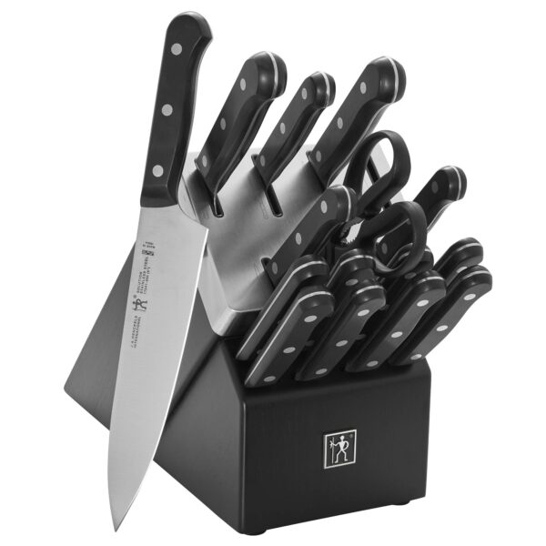 HENCKELS Solution - Juego de cuchillos afilados como navajas de 16 piezas, cuchillo de chef, cuchillo de pan, cuchillo p
