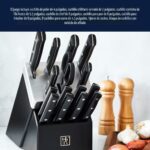 HENCKELS Solution - Juego de cuchillos afilados como navajas de 16 piezas, cuchillo de chef, cuchillo de pan, cuchillo p