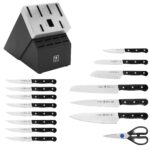 HENCKELS Solution - Juego de cuchillos afilados como navajas de 16 piezas, cuchillo de chef, cuchillo de pan, cuchillo p