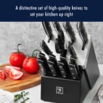 HENCKELS Solution - Juego de cuchillos afilados como navajas de 16 piezas, cuchillo de chef, cuchillo de pan, cuchillo p
