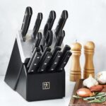 HENCKELS Solution - Juego de cuchillos afilados como navajas de 16 piezas, cuchillo de chef, cuchillo de pan, cuchillo p
