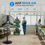 Ventilador de pedestal oscilante iLIVING USA ILG8P31-93 30 pulgadas 8400 CFM 120V uso comercial y exterior