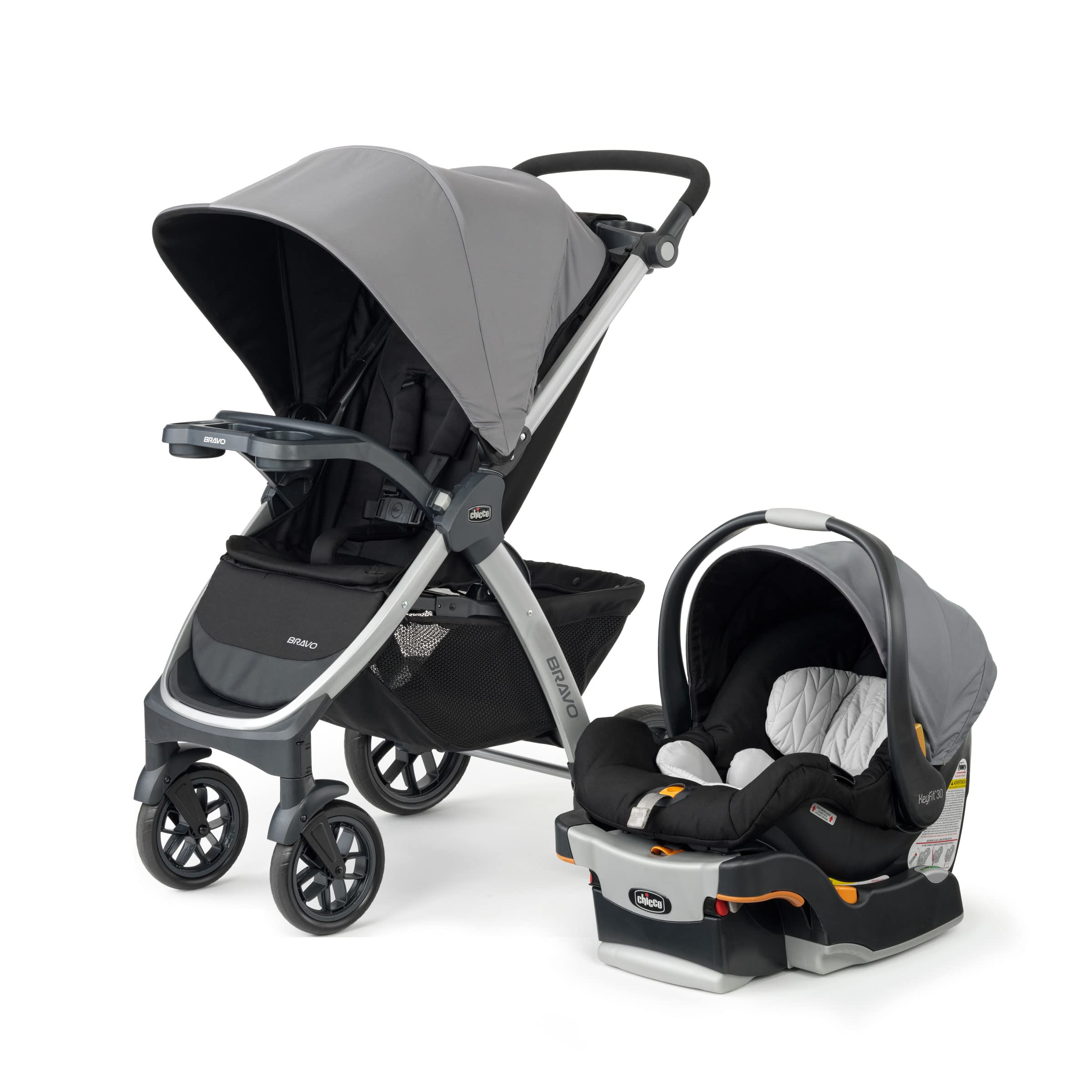 Version 1.0.0 Sistema de viaje 3 en 1 Chicco Bravo 00079632920070 cochecito plegado rápido asiento auto KeyFit 30 Camden negro