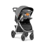 Sistema de viaje 3 en 1 Chicco Bravo 00079632920070 cochecito plegado rápido asiento auto KeyFit 30 Camden negro