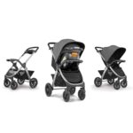 Sistema de viaje 3 en 1 Chicco Bravo 00079632920070 cochecito plegado rápido asiento auto KeyFit 30 Camden negro